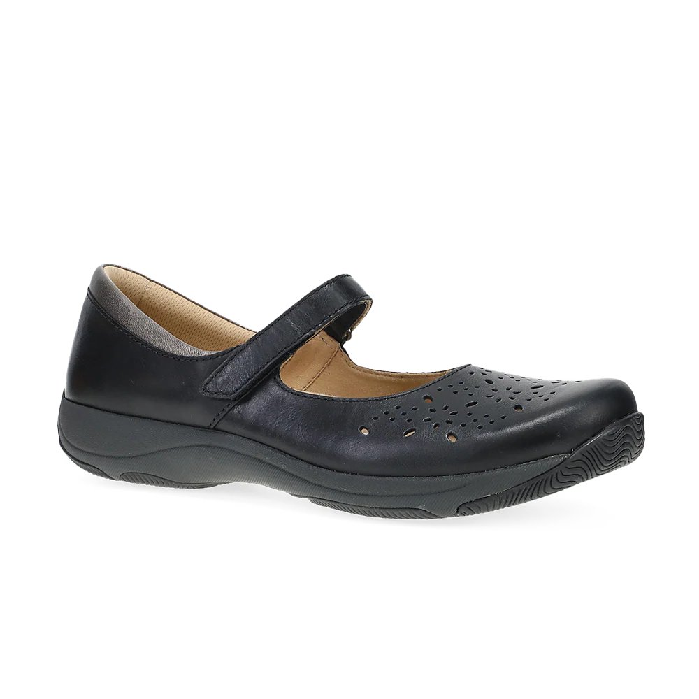 Dansko Stacy-Black Waxy Burnished
